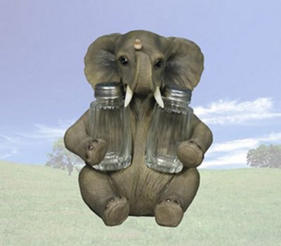 ELD25698 Packy Spice Elephant Salt & Pepper Shaker Set